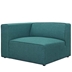 Mingle Fabric Left-Facing Sofa - Teal