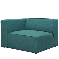 Mingle Fabric Left-Facing Sofa - Teal 