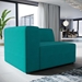 Mingle Fabric Left-Facing Sofa - Teal - MOD3713