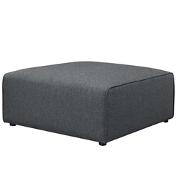 Mingle Fabric Ottoman - Gray 