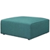 Mingle Fabric Ottoman - Teal