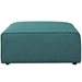 Mingle Fabric Ottoman - Teal - MOD3725