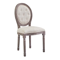 Arise Vintage French Upholstered Fabric Dining Side Chair - Beige 