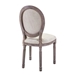 Arise Vintage French Upholstered Fabric Dining Side Chair - Beige - MOD3873