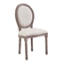 Emanate Vintage French Upholstered Fabric Dining Side Chair - Beige