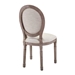 Emanate Vintage French Upholstered Fabric Dining Side Chair - Beige - MOD3963