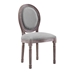 Emanate Vintage French Upholstered Fabric Dining Side Chair - Light Gray