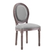 Emanate Vintage French Upholstered Fabric Dining Side Chair - Light Gray - MOD3964