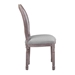 Emanate Vintage French Upholstered Fabric Dining Side Chair - Light Gray - MOD3964