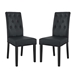 Confer Dining Side Chair Vinyl Set of 2 - Black - MOD4761