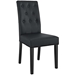 Confer Dining Side Chair Vinyl Set of 2 - Black - MOD4761