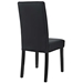 Confer Dining Side Chair Vinyl Set of 2 - Black - MOD4761