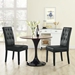 Confer Dining Side Chair Vinyl Set of 2 - Black - MOD4761