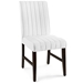 Motivate Channel Tufted Upholstered Fabric Dining Chair Set of 2 - White - MOD4780