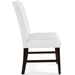 Motivate Channel Tufted Upholstered Fabric Dining Chair Set of 2 - White - MOD4780