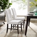 Promulgate Biscuit Tufted Upholstered Fabric Dining Chair Set of 2 - White - MOD4786