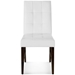 Promulgate Biscuit Tufted Upholstered Faux Leather Dining Side Chair Set of 2 - White - MOD4787