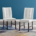 Promulgate Biscuit Tufted Upholstered Faux Leather Dining Side Chair Set of 2 - White - MOD4787