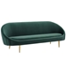 Sublime Vertical Curve Back Performance Velvet Sofa - Green - MOD4801