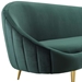 Sublime Vertical Curve Back Performance Velvet Sofa - Green - MOD4801