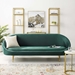 Sublime Vertical Curve Back Performance Velvet Sofa - Green - MOD4801