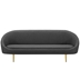 Sublime Vertical Curve Back Fabric Sofa - Gray