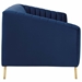 Valiant Vertical Channel Tufted Performance Velvet Sofa - Navy - MOD4976