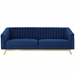 Valiant Vertical Channel Tufted Performance Velvet Sofa - Navy - MOD4976