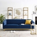 Valiant Vertical Channel Tufted Performance Velvet Sofa - Navy - MOD4976