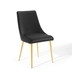 Viscount Modern Accent Performance Velvet Dining Chair - Black