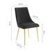 Viscount Modern Accent Performance Velvet Dining Chair - Black - MOD5013