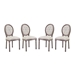 Arise Dining Side Chair Upholstered Fabric Set of 4 - Beige - MOD5113