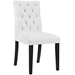 Duchess Dining Chair Vinyl Set of 2 - White - MOD5118