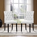 Duchess Dining Chair Vinyl Set of 2 - White - MOD5118