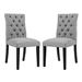 Duchess Dining Chair Fabric Set of 2 - Light Gray - MOD5128