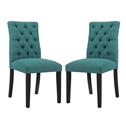 Duchess Dining Chair Fabric Set of 2 - Teal 