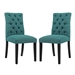 Duchess Dining Chair Fabric Set of 2 - Teal - MOD5130