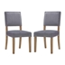 Oblige Dining Chair Wood Set of 2 - Gray