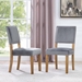 Oblige Dining Chair Wood Set of 2 - Gray - MOD5148