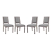 Court Dining Side Chair Upholstered Fabric Set of 4 - Light Gray - MOD5221