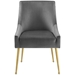 Discern Upholstered Performance Velvet Dining Chair - Gray - MOD5253