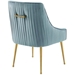 Discern Pleated Back Upholstered Performance Velvet Dining Chair - Light Blue - MOD5259