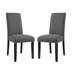 Parcel Dining Side Chair Fabric Set of 2 - Gray