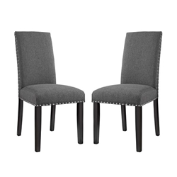 Parcel Dining Side Chair Fabric Set of 2 - Gray 