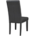 Parcel Dining Side Chair Vinyl Set of 2 - Black - MOD5318