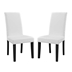 Parcel Dining Side Chair Vinyl Set of 2 - White