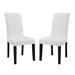 Parcel Dining Side Chair Vinyl Set of 2 - White - MOD5319