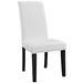 Parcel Dining Side Chair Vinyl Set of 2 - White - MOD5319