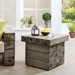 Manteo Rustic Coastal Outdoor Patio Side Table - Light Gray - MOD5341