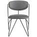 Prevail Black Frame Dining and Accent Performance Velvet Chair - Black Gray - MOD5458